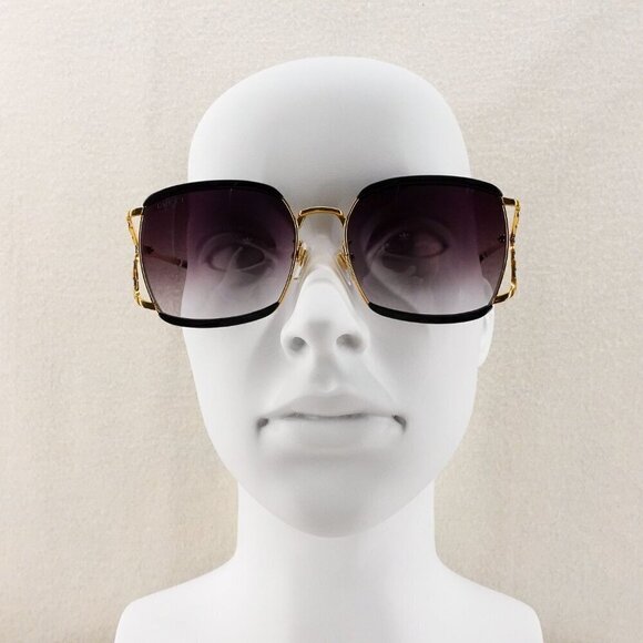 Gucci GG0593 Sunglasses Black Gray OS - Picture 11 of 16